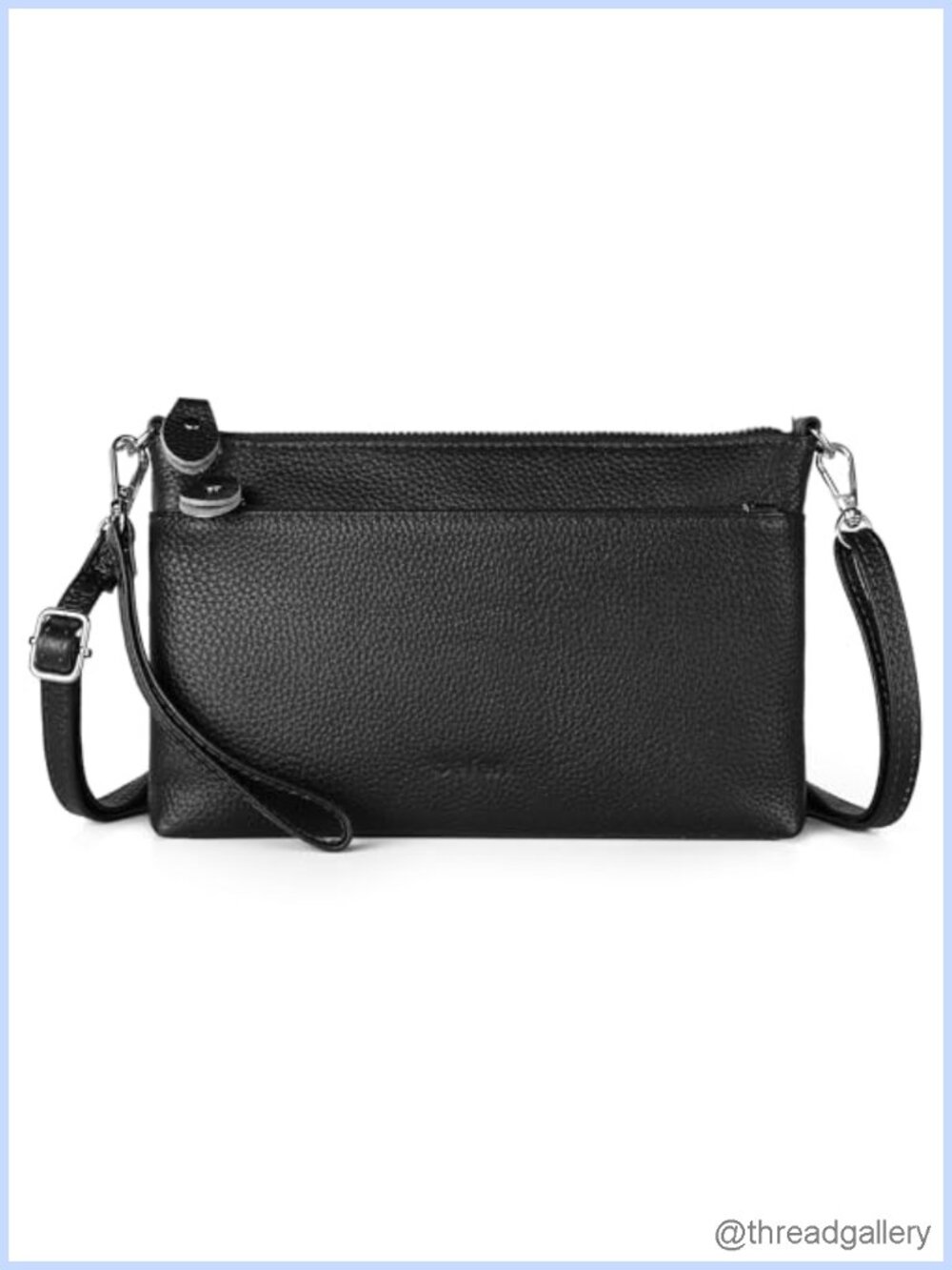 Genuine Leather Wristlet Clutch Crossbody RFID Blocking Purse